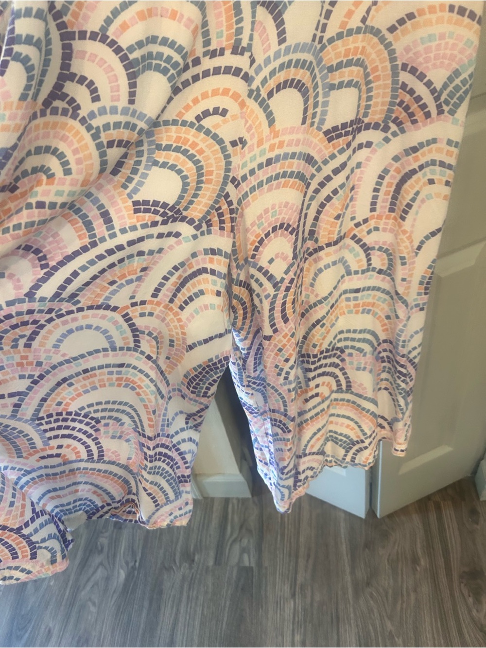 Pastel Mosaic Maxi Sundress/Romper in Blue, Pink & White - Picture 2 of 5